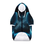 Blue Sagittarius Zodiac Sign Print Dog Zip Up Hoodie