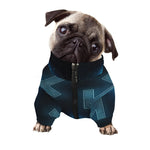 Blue Sagittarius Zodiac Sign Print Dog Zip Up Jacket
