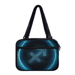 Blue Sagittarius Zodiac Sign Print Double Strap Bible Bag