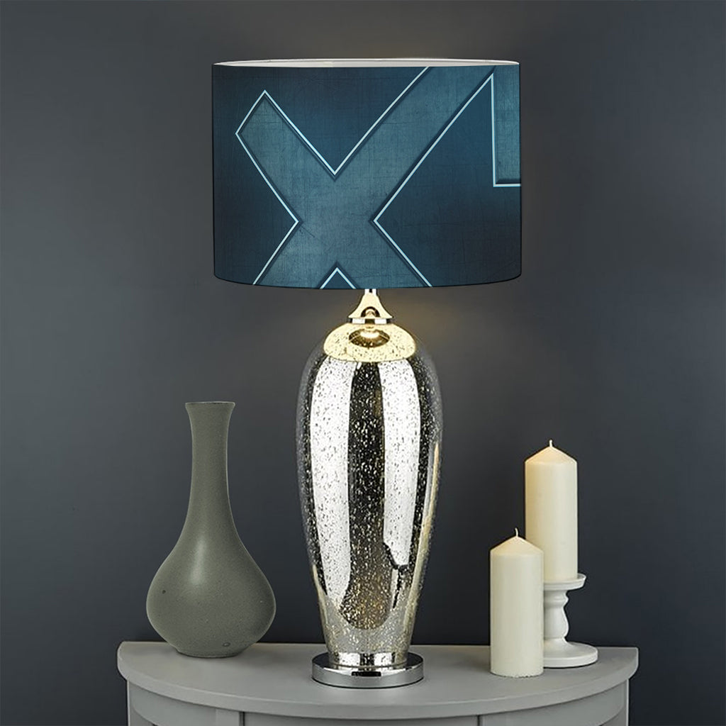 Blue Sagittarius Zodiac Sign Print Drum Lamp Shade