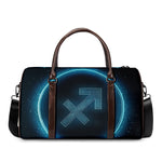 Blue Sagittarius Zodiac Sign Print Duffle Bag