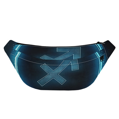 Blue Sagittarius Zodiac Sign Print Fanny Pack
