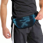 Blue Sagittarius Zodiac Sign Print Fanny Pack