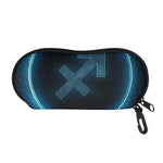 Blue Sagittarius Zodiac Sign Print Glasses Case
