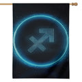 Blue Sagittarius Zodiac Sign Print House Flag
