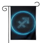 Blue Sagittarius Zodiac Sign Print House Flag