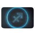 Blue Sagittarius Zodiac Sign Print Indoor Door Mat