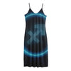 Blue Sagittarius Zodiac Sign Print Jersey Midi Cami Dress