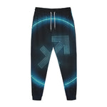 Blue Sagittarius Zodiac Sign Print Jogger Pants