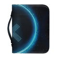 Blue Sagittarius Zodiac Sign Print Leather Bible Cover