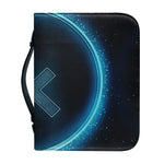 Blue Sagittarius Zodiac Sign Print Leather Bible Cover