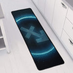 Blue Sagittarius Zodiac Sign Print Long Kitchen Mat