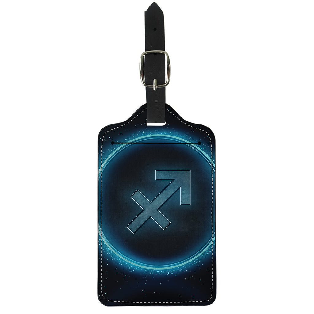 Blue Sagittarius Zodiac Sign Print Luggage Tag
