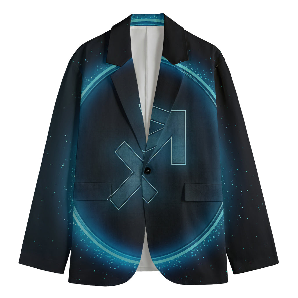 Blue Sagittarius Zodiac Sign Print Men's Blazer