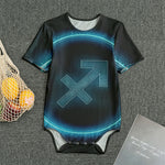 Blue Sagittarius Zodiac Sign Print Men's Bodysuit