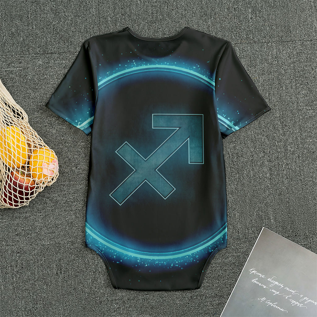 Blue Sagittarius Zodiac Sign Print Men's Bodysuit