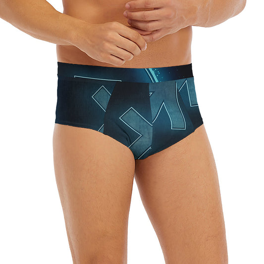 Blue Sagittarius Zodiac Sign Print Men's Briefs