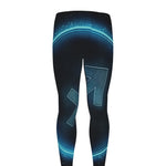 Blue Sagittarius Zodiac Sign Print Men's leggings