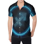 Blue Sagittarius Zodiac Sign Print Men's Shirt