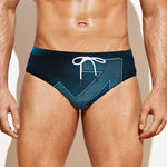 Blue Sagittarius Zodiac Sign Print Men's Swim Briefs