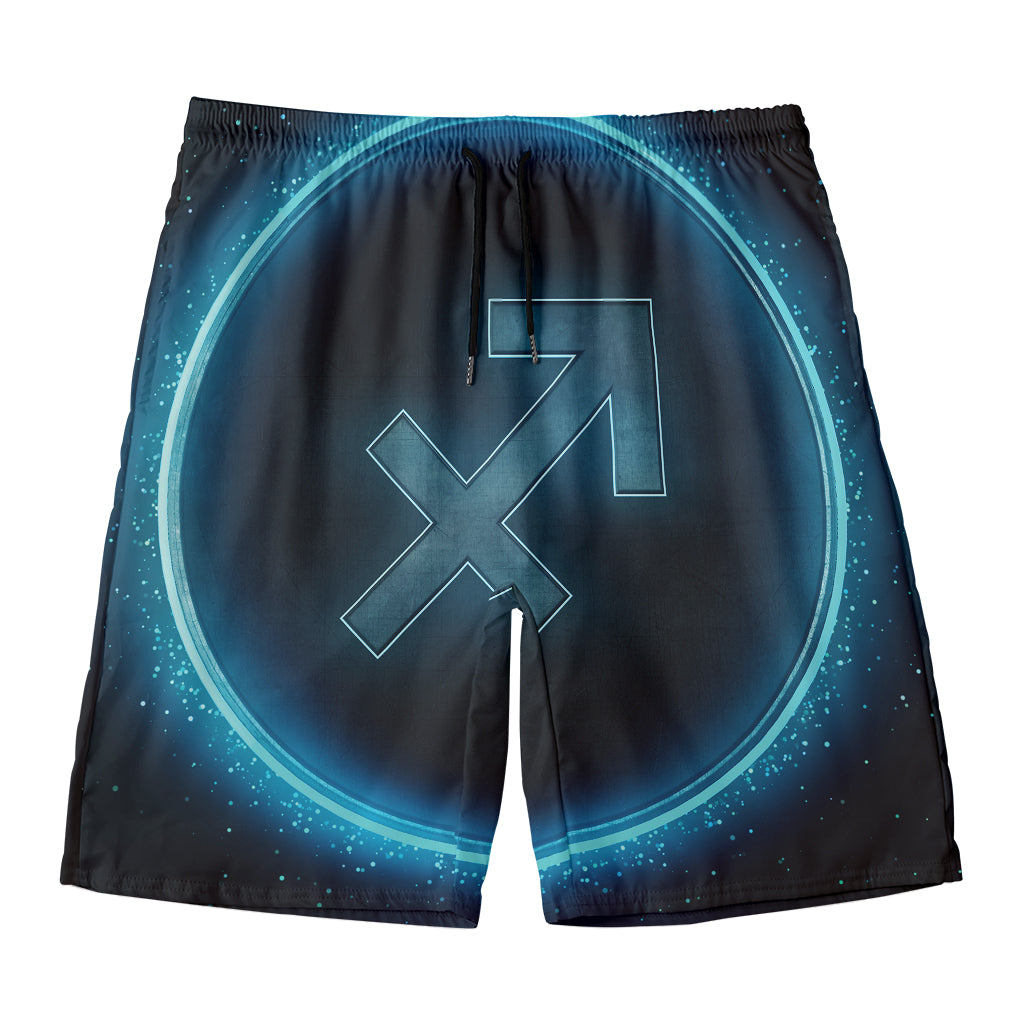 Blue Sagittarius Zodiac Sign Print Men's Swim Trunks