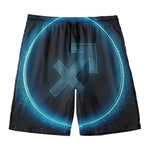 Blue Sagittarius Zodiac Sign Print Men's Swim Trunks
