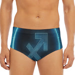 Blue Sagittarius Zodiac Sign Print Men's Triangle Swim Briefs