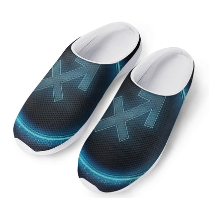 Blue Sagittarius Zodiac Sign Print Mesh Casual Shoes