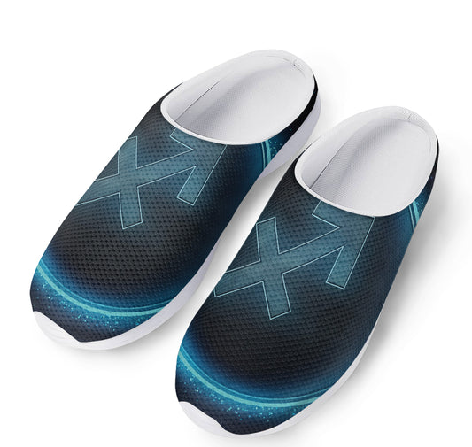 Blue Sagittarius Zodiac Sign Print Mesh Casual Shoes