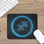 Blue Sagittarius Zodiac Sign Print Mouse Pad