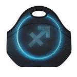 Blue Sagittarius Zodiac Sign Print Neoprene Lunch Bag