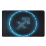 Blue Sagittarius Zodiac Sign Print Polyester Doormat