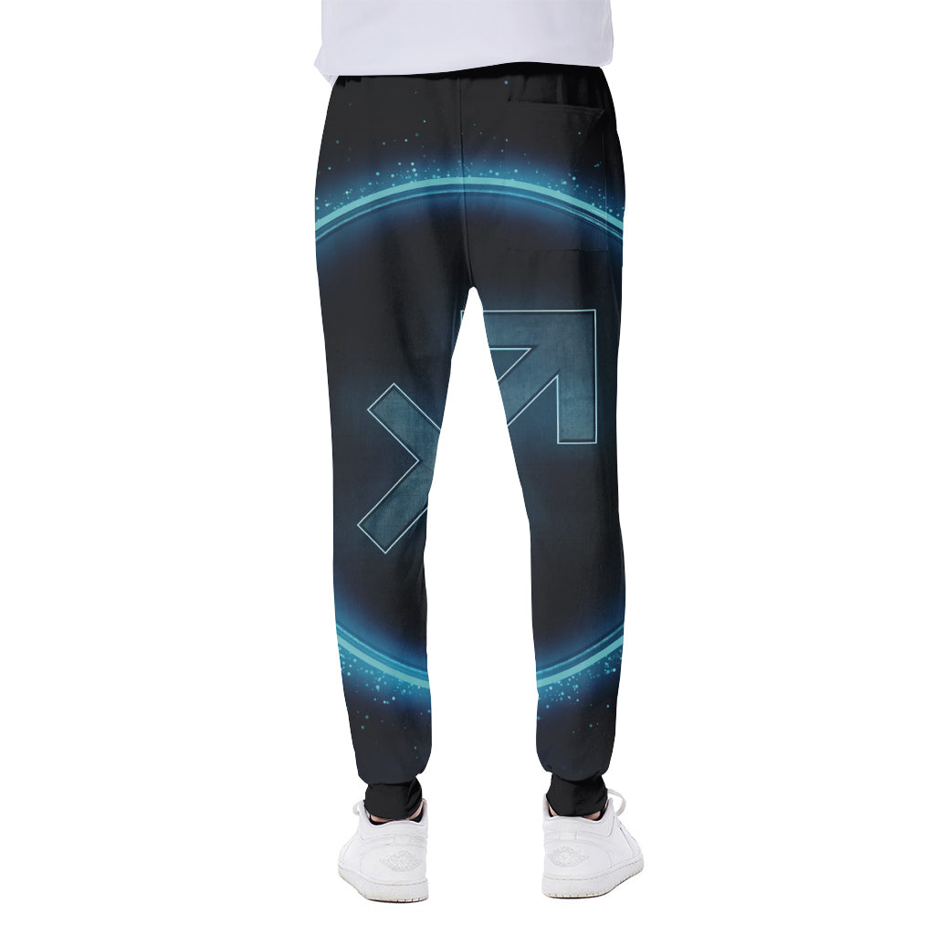 Blue Sagittarius Zodiac Sign Print Scuba Joggers