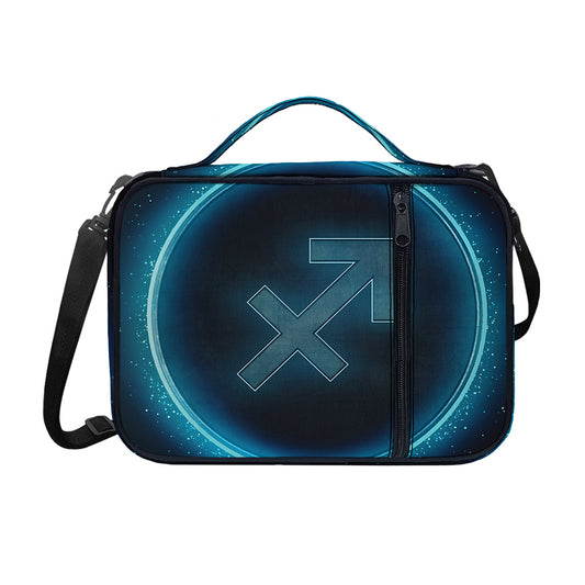 Blue Sagittarius Zodiac Sign Print Shoulder Strap Bible Bag