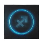 Blue Sagittarius Zodiac Sign Print Silk Bandana