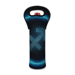 Blue Sagittarius Zodiac Sign Print Single Neoprene Wine Tote