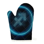 Blue Sagittarius Zodiac Sign Print Single Oven Mitt