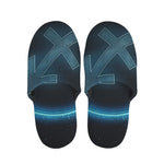 Blue Sagittarius Zodiac Sign Print Slippers
