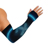 Blue Sagittarius Zodiac Sign Print Sun Protection Arm Sleeves