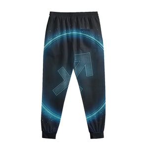 Blue Sagittarius Zodiac Sign Print Sweatpants