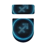 Blue Sagittarius Zodiac Sign Print Toilet Lid And Tank Cover Set