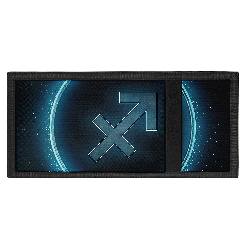 Blue Sagittarius Zodiac Sign Print Trifold Wallet