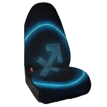 Blue Sagittarius Zodiac Sign Print Waterproof Car Seat Cover