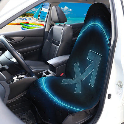 Blue Sagittarius Zodiac Sign Print Waterproof Car Seat Cover