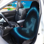 Blue Sagittarius Zodiac Sign Print Waterproof Car Seat Cover