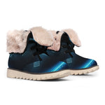 Blue Sagittarius Zodiac Sign Print Winter Boots