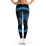 Blue Sagittarius Zodiac Sign Print Women's Leggings