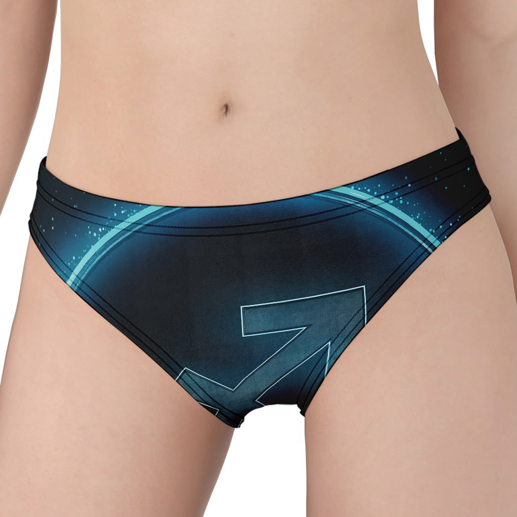 Blue Sagittarius Zodiac Sign Print Women's Panties