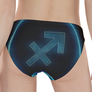 Blue Sagittarius Zodiac Sign Print Women's Panties