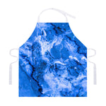 Blue Sapphire Marble Print Adjustable Apron